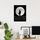 Highland Piper in Bright Moon Poster (Thuiskantoor)