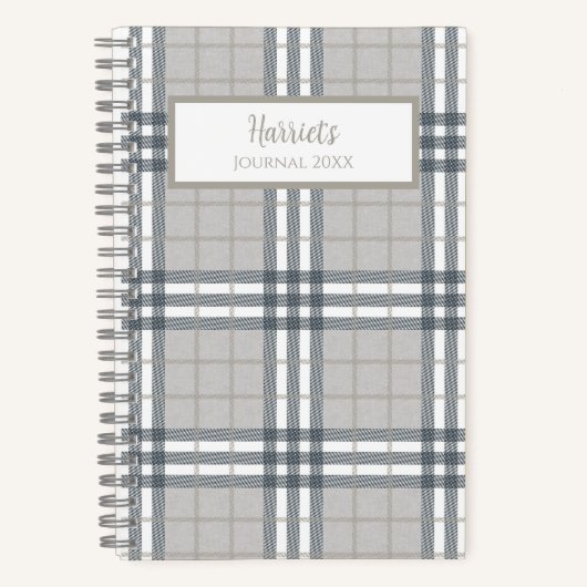 Highland Plaid Personalized Journal Notebook (Recto)