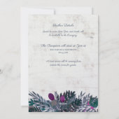 Highland rustieke loof bruiloft uitnodiging (Achterkant)