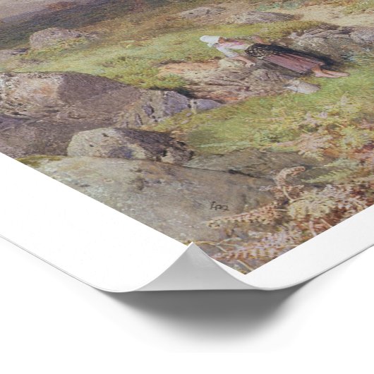 Highland Scene bij Dalmally, Argyll (m/c op canva) Poster (Hoek)