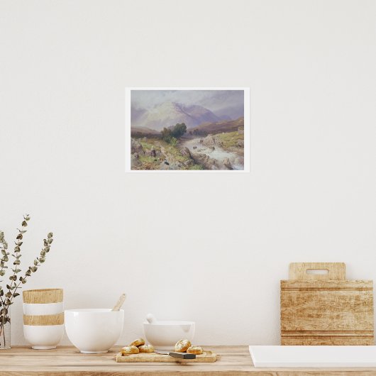 Highland Scene bij Dalmally, Argyll (m/c op canva) Poster (Keuken)