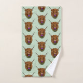 Highland Scottish Vache Purple Celple Knot Work (Serviette à main)