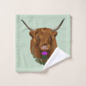 Highland Scottish Vache Purple Celple Knot Work (Gant de toilette)