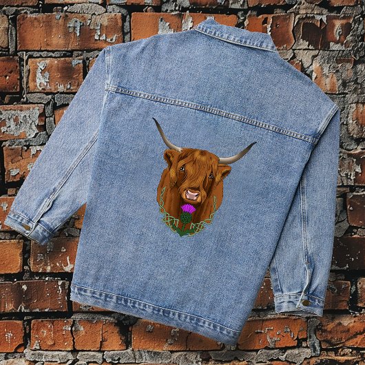 Highland Scottish Vache Purple Celple Knot Work