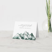 Highland | Watercolor Mountain Wedding Bedankkaart (Voorkant)