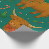 Highland YuleTide Lights Collectie Cadeaupapier (Hoek)