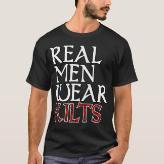 Highlander Games Rood Schotse Ruit Echte Mannen Dr T-shirt