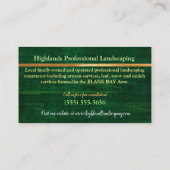 Highlands 1 Keltische LANDSCHAPSBOOMSERVICE Visitekaartje (Achterkant)