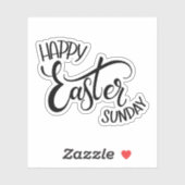 Highlight Black Text "Happy Easter Day" Sticker (Vel)