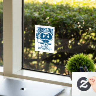 Highline Diving Technology Retro Logo Raamsticker