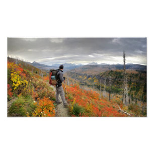 Highline Trail Herfst Color - Glacier National Par Foto Afdruk