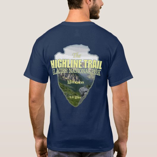 Highline Trail (pijlpunt) T-shirt (Achterkant)
