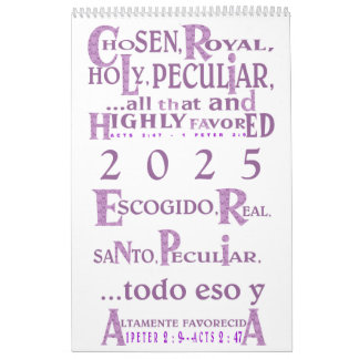 Highly Favored© - Esp & Eng Calendar Kalender