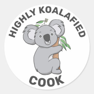 Highly Koalafied Koala - Gekwalificeerde Cook Ronde Sticker