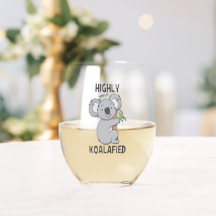 Highly Koalafied Koala Wijnglas Zonder Voet