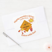 Highly Sensitive Driver: Coffee First! Vierkante Sticker (Envelop)