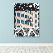 Highrise-ruitensproeier Canvas Afdruk (Insitu (Houten vloer))