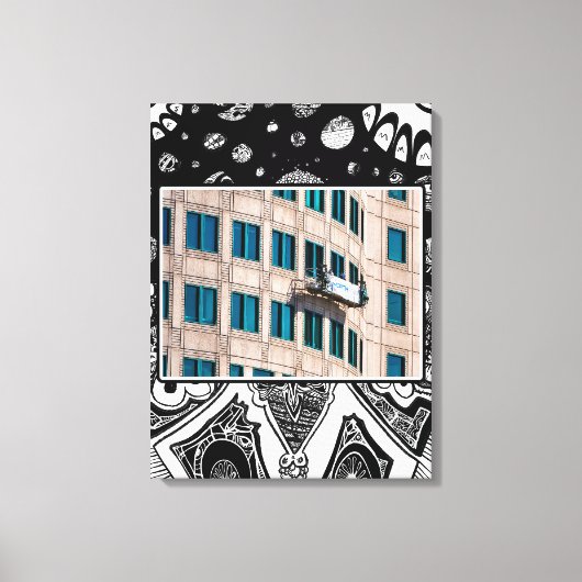 Highrise-ruitensproeier Canvas Afdruk (Voorkant)