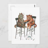Highstoel Kittens van Louis Wain Briefkaart (Voorkant / Achterkant)