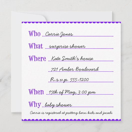 Hightailin 'It Uitnodiging Template Versie Twee (Achterkant)