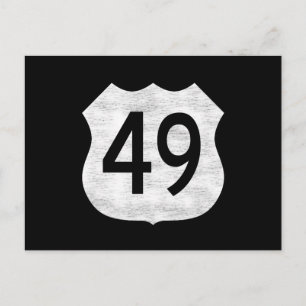Highway 49 Route Sign Briefkaart