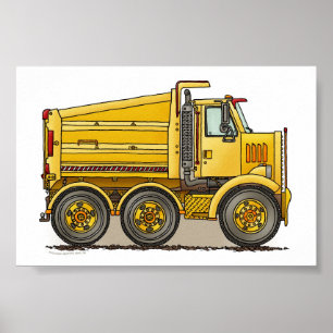 Highway Dump Truck Poster
