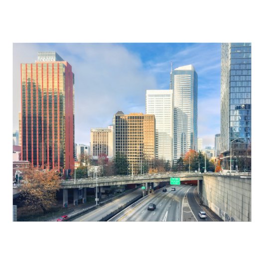 Highway naar Seattle Foto Afdruk (Voorkant)