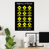 Highway of Threats Security Awareness Poster (Thuiskantoor)