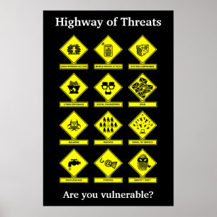 Highway of Threats Security Awareness Poster