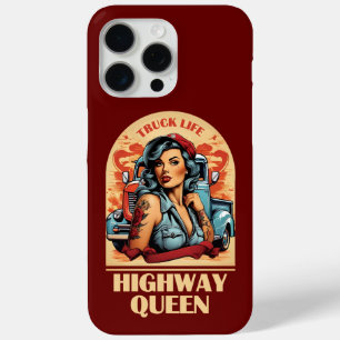 Highway Queen Illustratie - Trucking Meisje iPhone 15 Pro Max Hoesje
