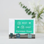 Highway Sign - CA-18 Palmdale Rd Briefkaart (Staand voorkant)
