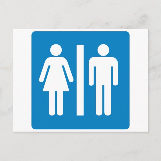 Highway Sign. Facilities Restroom Briefkaart (Voorkant)