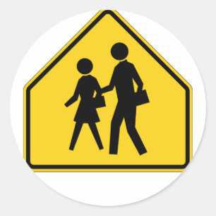 Highway Sign Ronde Sticker