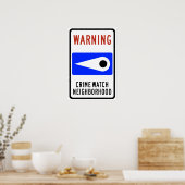 Highway Sign van Crime Watch Poster (Keuken)