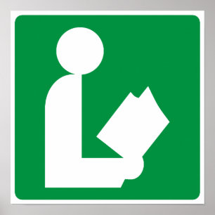 Highway-teken bibliotheek poster
