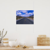 Highway Through Death Valley, Californië Poster (Keuken)