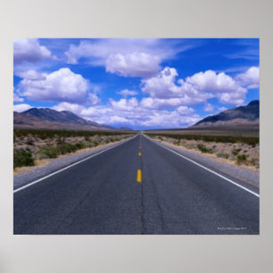 Highway Through Death Valley, Californië Poster