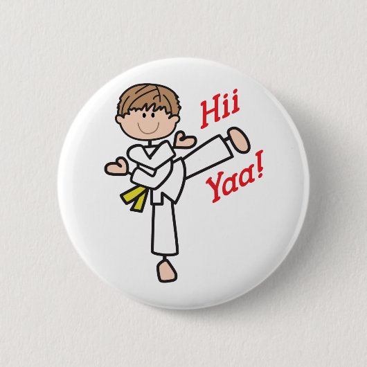Hii Yaa Karate Ronde Button 5,7 Cm (Voorkant)