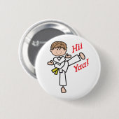 Hii Yaa Karate Ronde Button 5,7 Cm (Voorkant /achterkant)