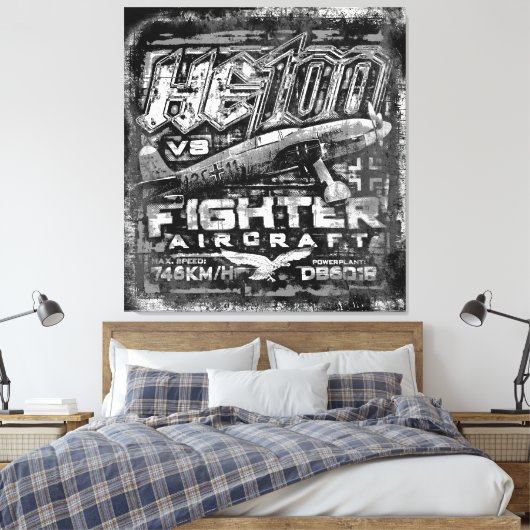 Hij 100 V8 Canvas Afdruk (Insitu (Slaapkamer))