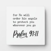 Hij bestelt zijn engelen Psalm 91:11 Fotoplaat (Voorkant)