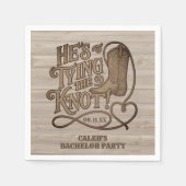 Hij bindt de knoop cowboy Westerne vrijgezellenfee Servet (Voorkant)