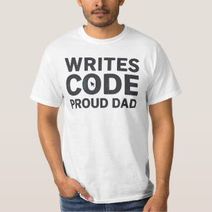 Hij codeert de toekomst, ik voedde de bron t-shirt