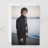 Hij deed het Afstudeerder Pet Tassel Blue Afstuder Kaart (Achterkant)