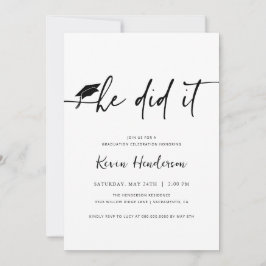 Hij deed het Afstuderen uitnodiging