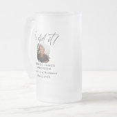 Hij deed het scriptfotograduatie feestje matglas bierpul (Voorkant links)