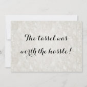 Hij deed het Tassel College-diploma Kaart (Achterkant)