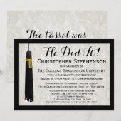 Hij deed het Tassel College-diploma Kaart (Voorkant / Achterkant)