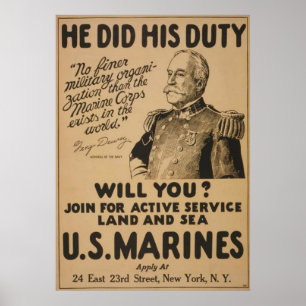 Hij deed zijn plicht.. poster