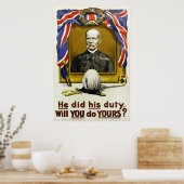 Hij deed zijn plicht poster (Keuken)